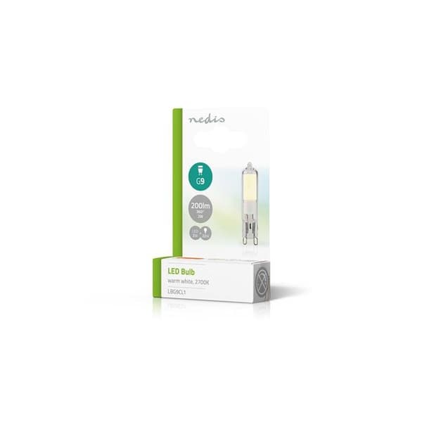 LED-lampa G9 - NEDIS - 2W - 200lm - 2700K - Vit Vit