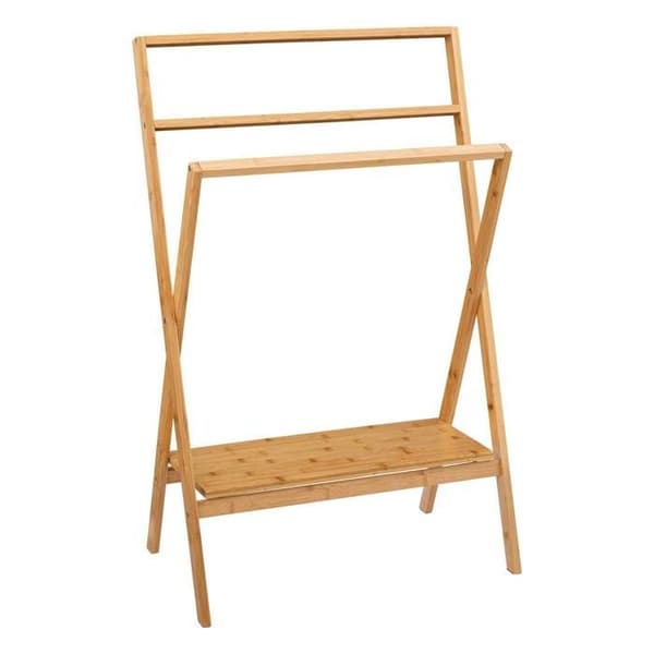 Handdukshängare 1 hylla "Lab'N Modul" bambu - 5 five simply smart brun