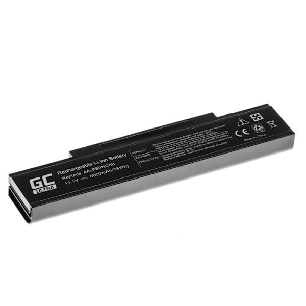 Grön Cell ULTRA Batteri AA-PB9NC6B AA-PB9NS6B för Samsung R519 R522 R530 R540 R580 R620 R719 R780 RV510 RV511 NP350V5C 6800mAh