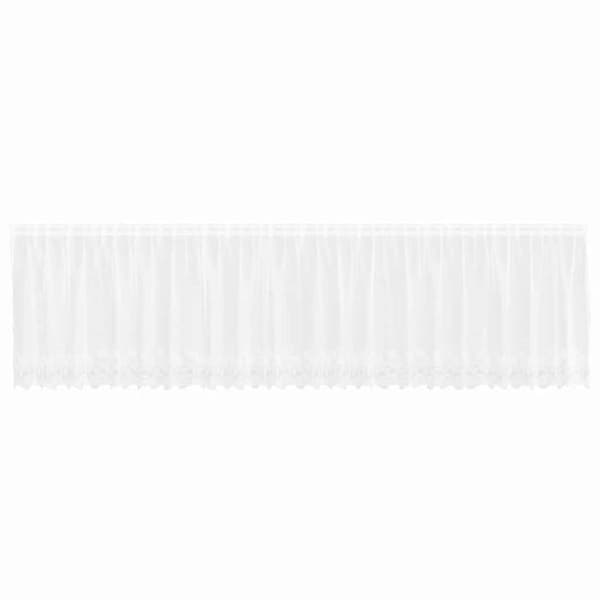 Blommönstrad spetsgardin - vidaXL - Vit - Polyester - 120x600 cm - Ljusfiltrerande - Integritetspaneler Vit