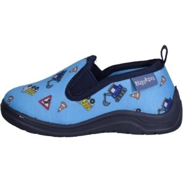 Babyskor - PLAYSHOES - Allover Byggarbetsplats - Blå - Mjuk sula - Halkfri Blå 22