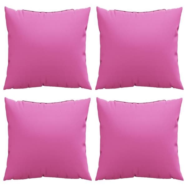 Dekorativa kuddar 4 st Rosa 60x60 cm Tyg