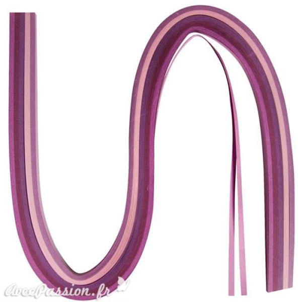 Pappersremsor för pralinquilling 0,3x53cm 100p - Lila 0,3 x 53 cm