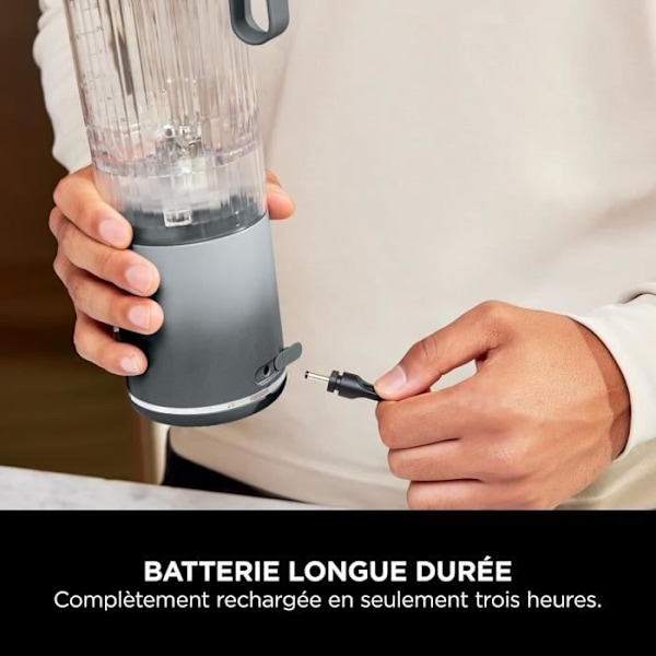 Blender portabel NINJA Blast Max - BC251EULD - skål 530 ml - autonomi 2h - trådlös - utan BPA - silver Pengar