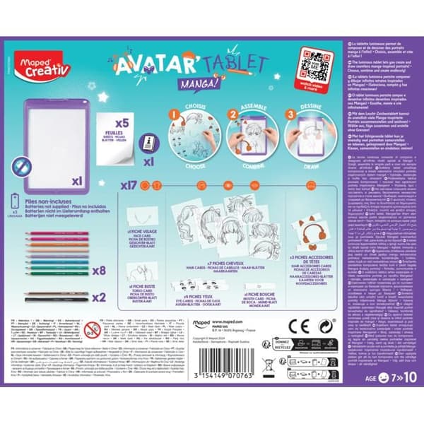 MAPED CREATIV Avatar Tablet - Upplyst ritplatta Flerfärgad