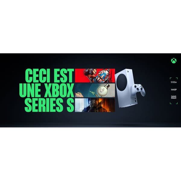 Xbox Series S-konsol - 512 GB SSD - 100 % digital - 4K-kompatibel Vit