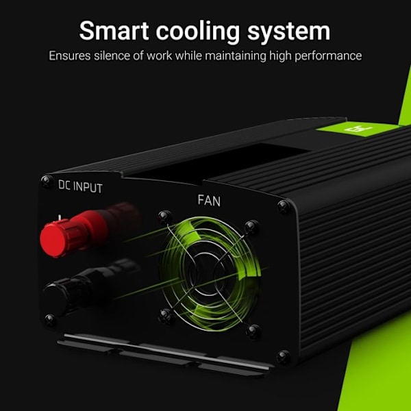 Green Cell 500W/1000W Modifierad sinusspänningsomvandlare DC 12V AC 230V Sinusformad strömriktare, invertertransformator