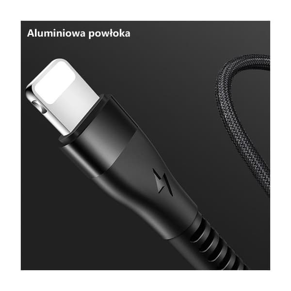 USAMS U33 Lightning-kabel 1,2 m, snabb laddning, blå