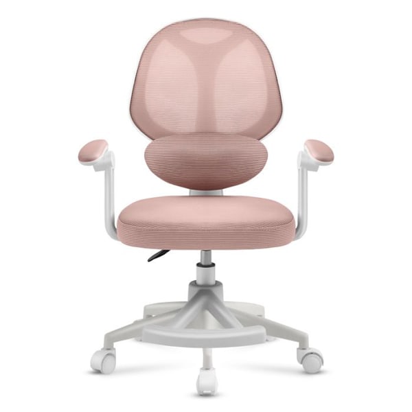 Barnstol - MARK ADLER - Junior 4.5 - Ergonomisk - Fällbara armstöd - Rosa Vit