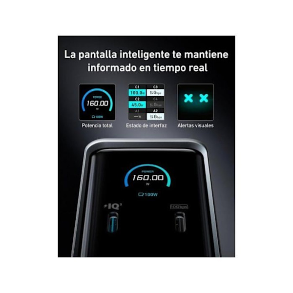 Universell Laddare - ANKER - A83B63A1 - 14 portar - USB - HDMI - Kompatibel med Windows/Mac