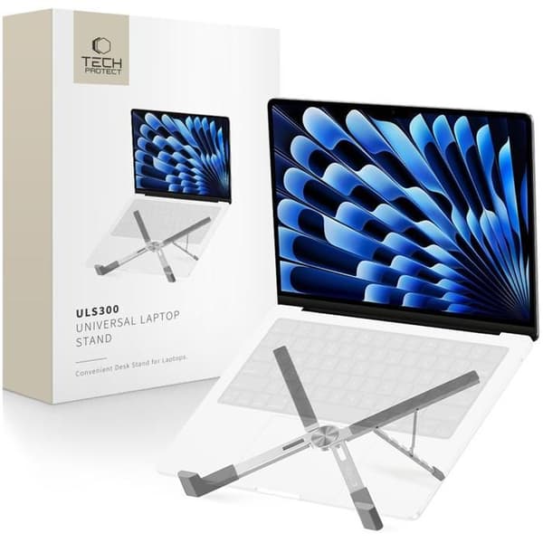 Laptopstöd - Tech-Protect ULS300 - Justerbar - Universal - Vit Plast