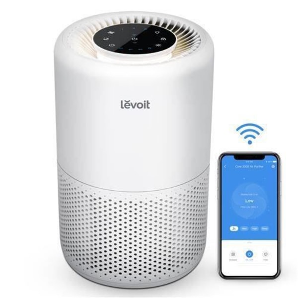 LEVOIT Smart Home Air Purifier med HEPA, kompatibel med Alexa och APP, CADR 170 m³/h, 35m², Eliminera