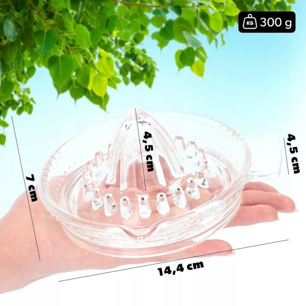 Citruspress - Kadax - Sodakalciumglas - Manual - Transparent - 1 styck Transparent