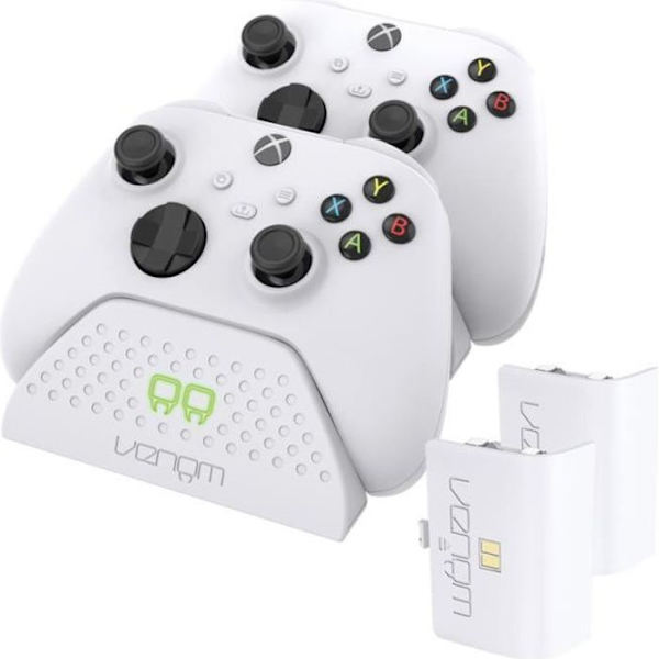 Dubbelladdningsstation för Xbox Series-kontroller - Venom - VS2871 - Vit Vit