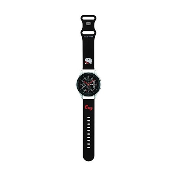 Hello Kitty silikonkittyhuvud - Universalarmband för smartklocka 22 mm (svart)