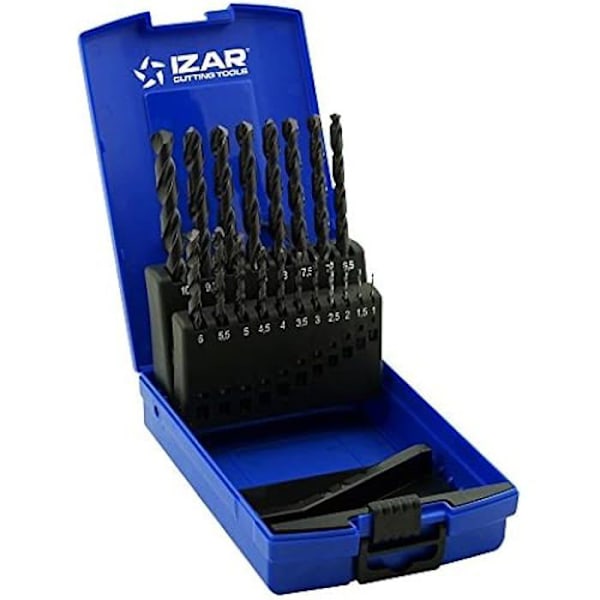Borren - IZAR - m68603 - HSS - 19 delar - Ø 1 till 10 mm