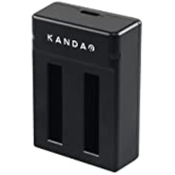 Batteriladdare - KANDAO - QooCam Ego - Dubbel - USB Typ C - 4,2 V 750 mA Klockan är en del av produkten.