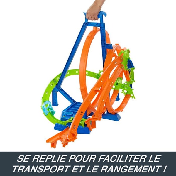 Bilarbana - Hot Wheels - Loopingset - 5 kollisionzoner - 1 bil ingår - Från 4 år Flerfärgad