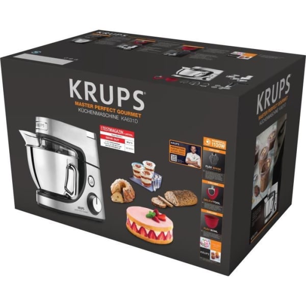 Köksrobot - KRUPS - KA 631D - 1100 W - 4,6 l - Pulsfunktion