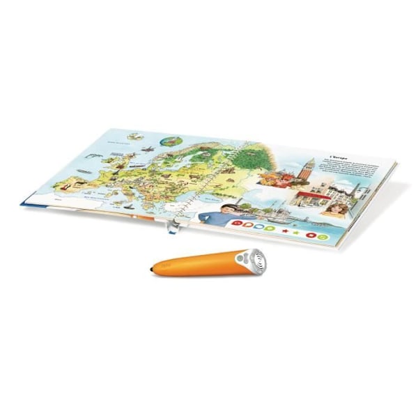 Ravensburger - Komplett set tiptoi interaktiv läsare + bok på franska Min första atlas - Från 5 år