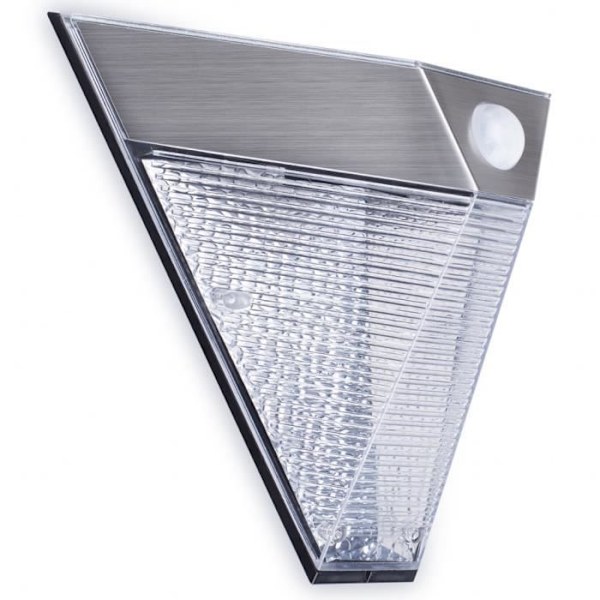 Smartwares Lampa med PIR-sensor Pyramid Silver 5000.703