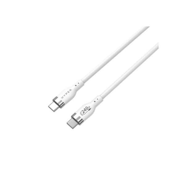 USB-C-kabel - HYPER - HJ4001WHGL - Snabbladdning - 1 m - Vit