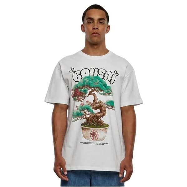 T-shirt oversize Upscale Bonsai Heavy - vit - M