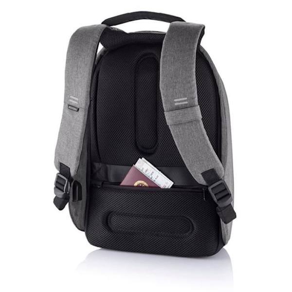 Ansluten ryggsäck - XD Design - Bobby Hero Small - Stöldskydd - 13,3 tum - Vattenavvisande GRÅ