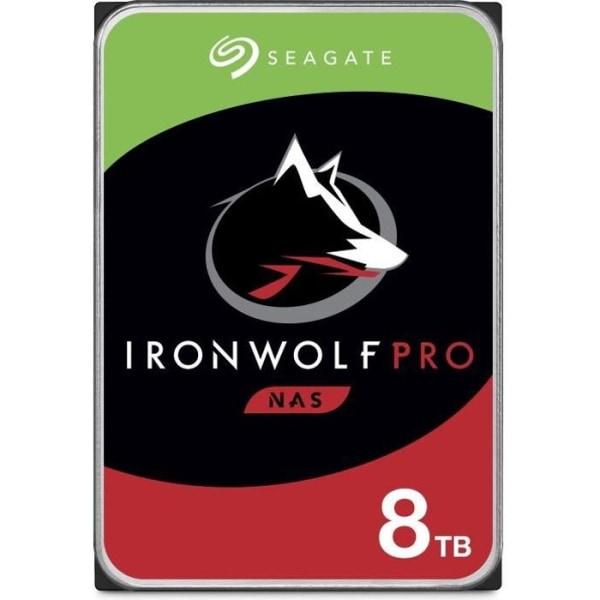 SEAGATE - Intern hårddisk - NAS IronWolf Pro - 8TB - 7200 rpm - 3,5"