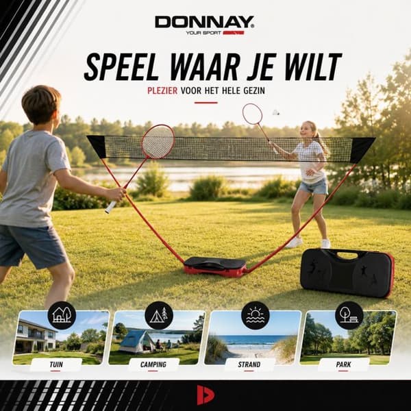 Donnay Ensemble Badminton Röd