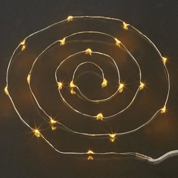 Mikro ljusslinga - HELLUM - 570731 - LED gul - 1,05 m - Inomhus Gul, Koppar