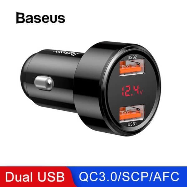 Baseus 45W Billaddare Quick Charge 3.0 USB För Huawei Supercharge Phone