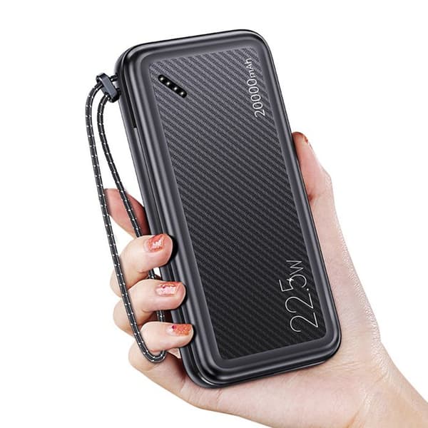 Extern batteri 20 000 mAh, 3xTyp-C, Micro-USB, 2xUSB - Usams (US-CD168) - Svart