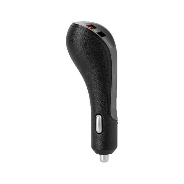 Bil Laddare REBEL 2xUSB - 5,1A - Quick Charge 3.0 - 15W - Svart