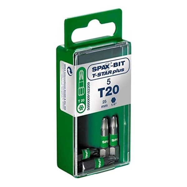 Skruvbit - SPAX - T-STAR+ T20 - 5 stycken - Torx - Såld i förpackning