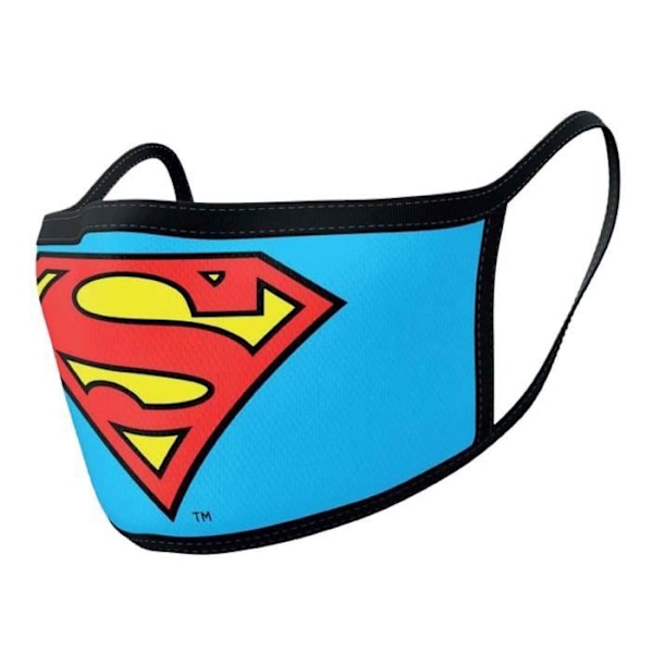 Superman Facemask Logotyp ny officiell blå 2-pack Skyddstvättbar Återanvändbar