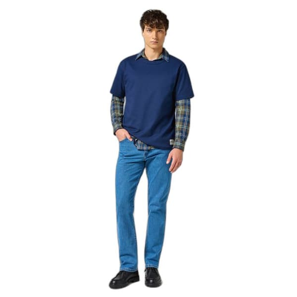 T-shirt Wrangler Solid blå jag