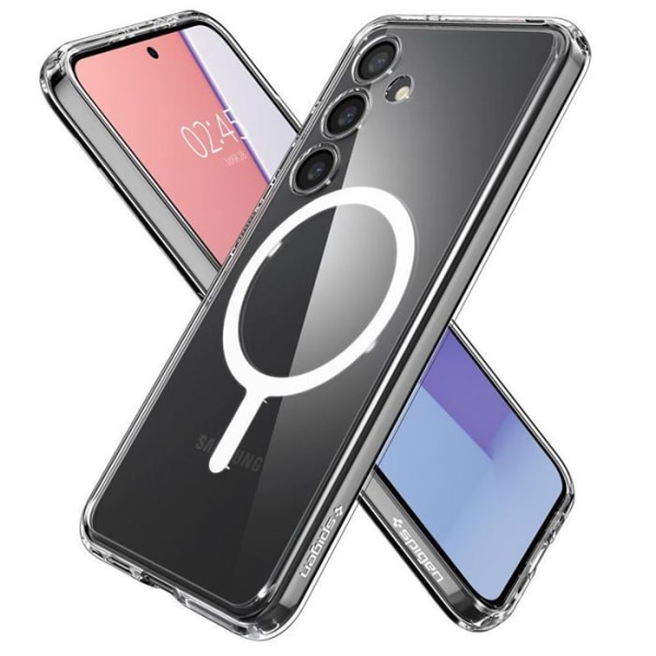 Telefonfodral - telefonbumper Spigen Crystal Hybrid OneTap Ring MagSafe - fodral för Samsung Galaxy S24 (Vit)