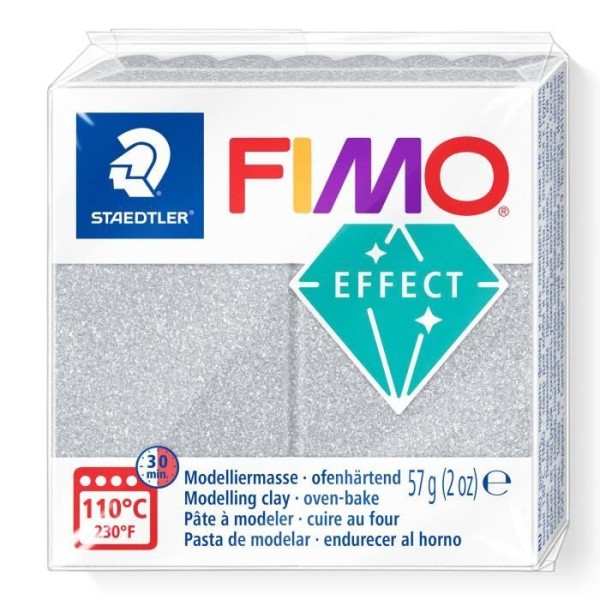 FIMO-effekt "Glitter" Silver
