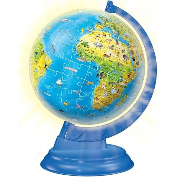 3D Luminous Globe Puzzle - Ravensburger - Resor och kartor - Mindre än 100 bitar - Blandat Blå