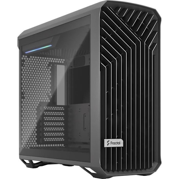 PC-fodral - FRACTAL DESIGN - Torrent Grey TG Light Tint - SSI-CEB - Optimerat luftflöde med 5 fläktar ingår - (FD-C-TOR1A-02) Grå