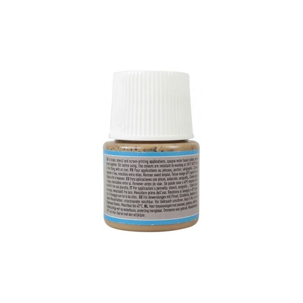 Tygfärg - PéBéo - Setacolor opak - Färg taupe - Flaska 45 ml - Blandet mol