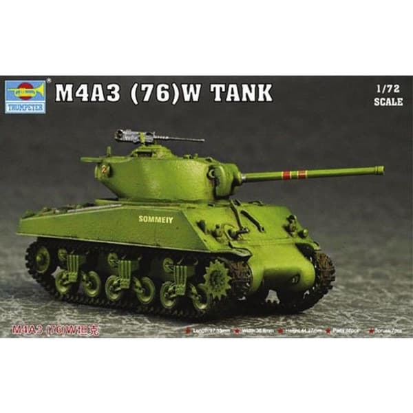 Modell av amerikansk medeltanks M4A3 76(W) Sherman