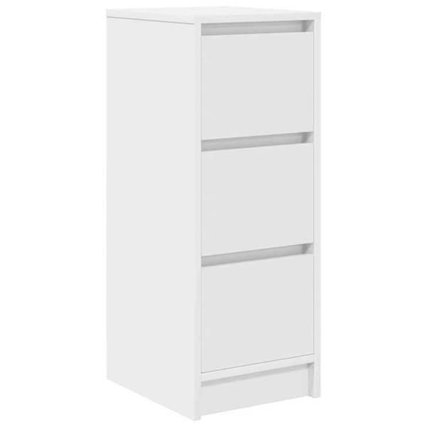 vidaXL Buffé vit 29,5x34x76 cm ingenjörsträ 861634