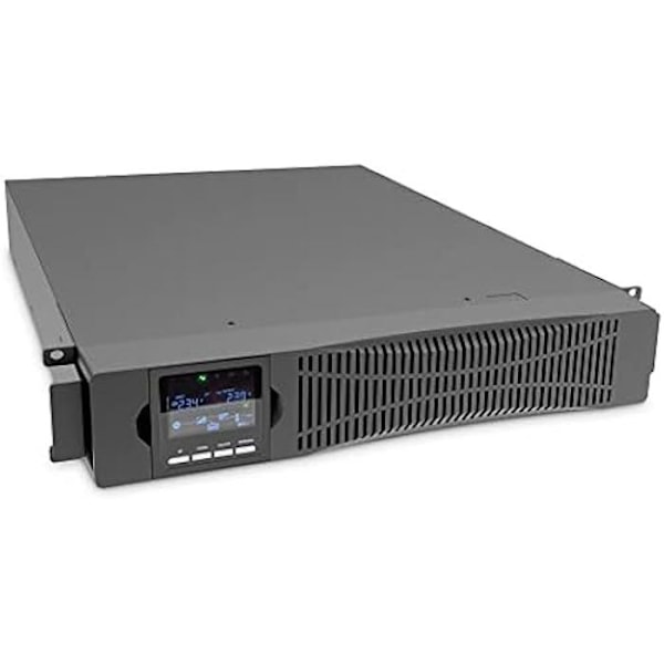 Ondulator OnLine - DIGITUS - 1 kVA / 1 kW - Dubbelt konvertering - Vridbar LCD-skärm - 19 tum montage 2U Svart