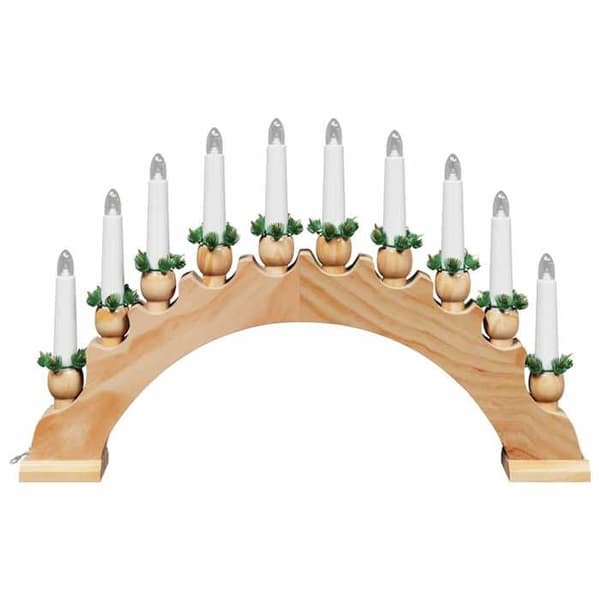 vidaXL Julbåge med 10 LED-ljus Varmvit 42019707