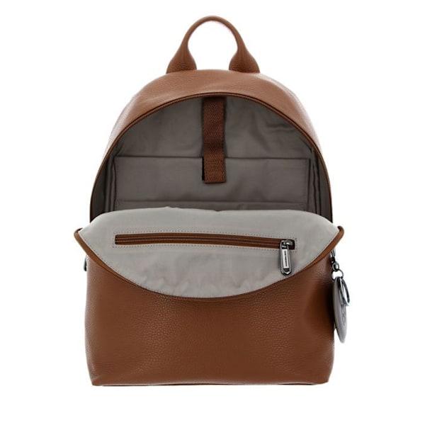 Ryggsäck - MANDARINA DUCK - Mellow Leather - 100% Läder - Brun - Praktiska fack kastanj