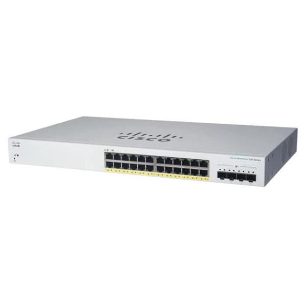 Cisco CBS220-24P-4X-EU Smart 24-portars GE, PoE+ 195W, 4x10G SFP+