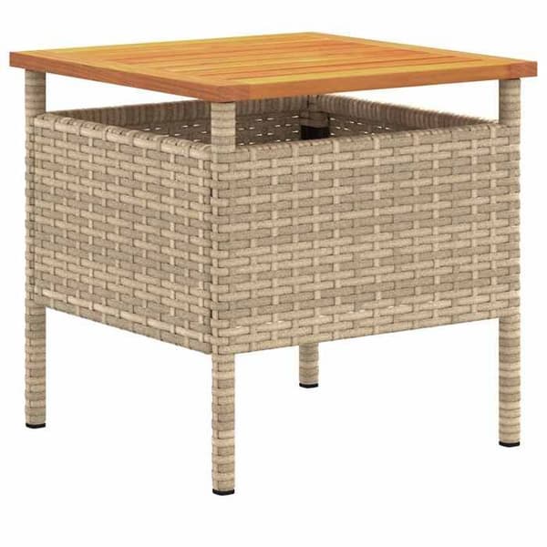 vidaXL Trädgårdsset Beige polyrotting 42025112