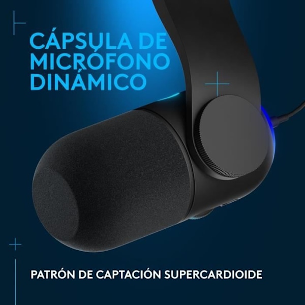 Upptäck Yeticaster GX Dynamic RGB Gaming Mic från Logitech, en högkvalitativ spelmikrofon för exceptionell prestanda